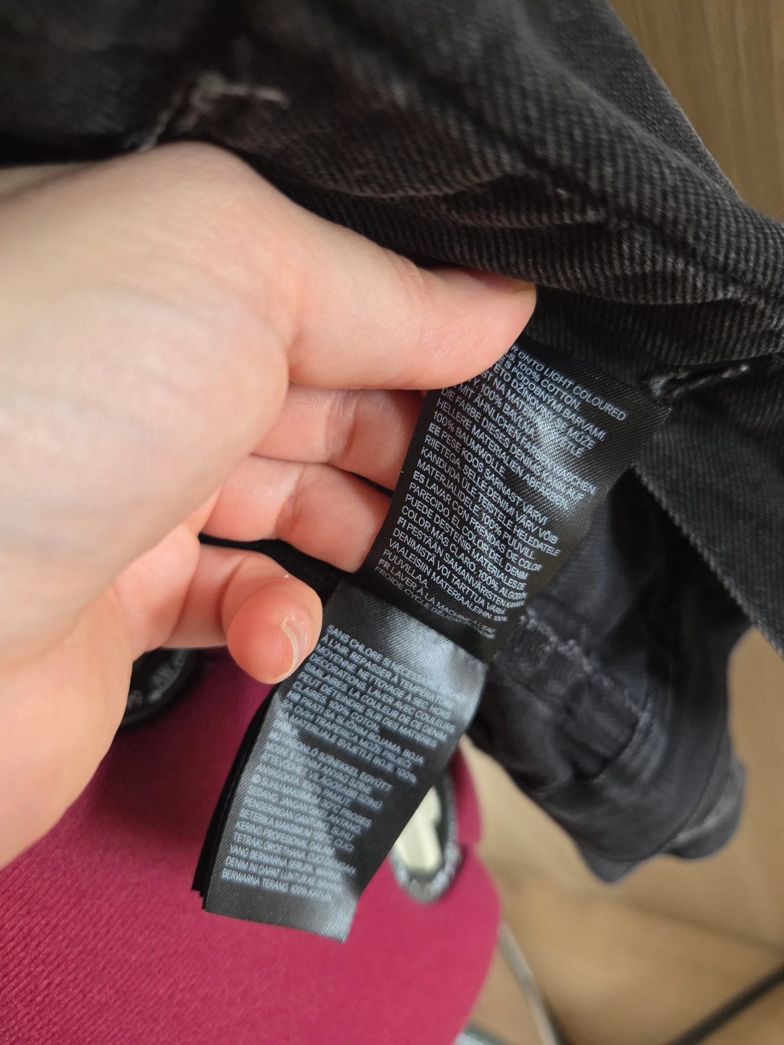 Oversized black denim jacket size XS H&M – photo 7